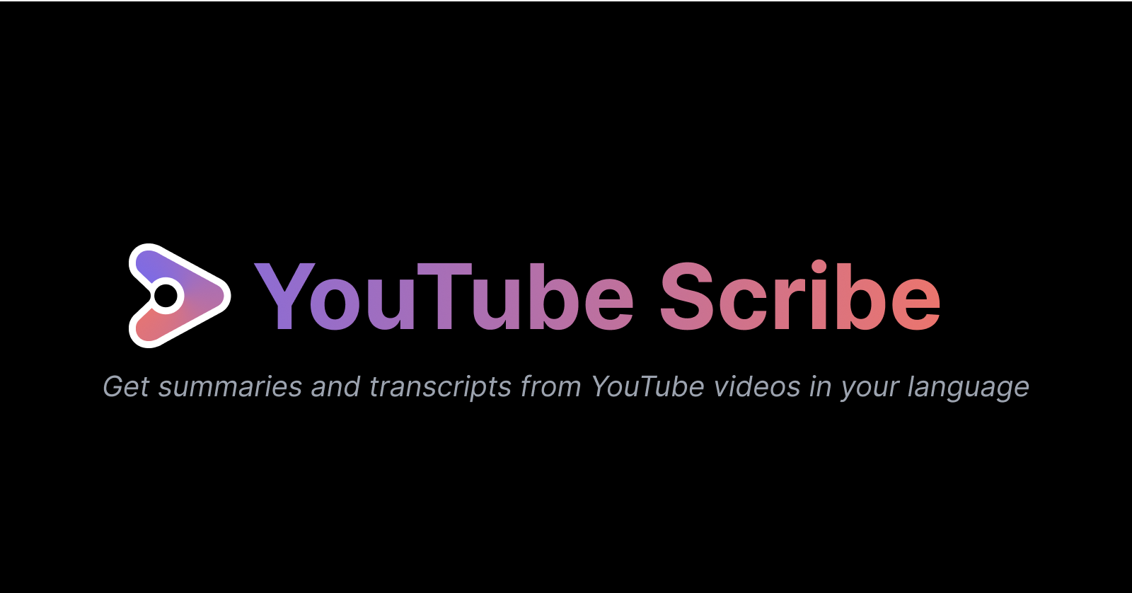 YouTube Scribe